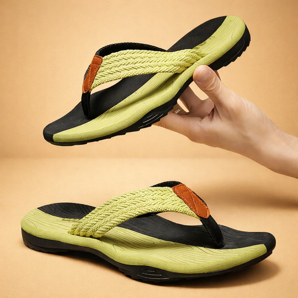 Fashionable women's sporty flip-flops. Enjoy ultimate comfort and style with these versatile summer beach sandals.