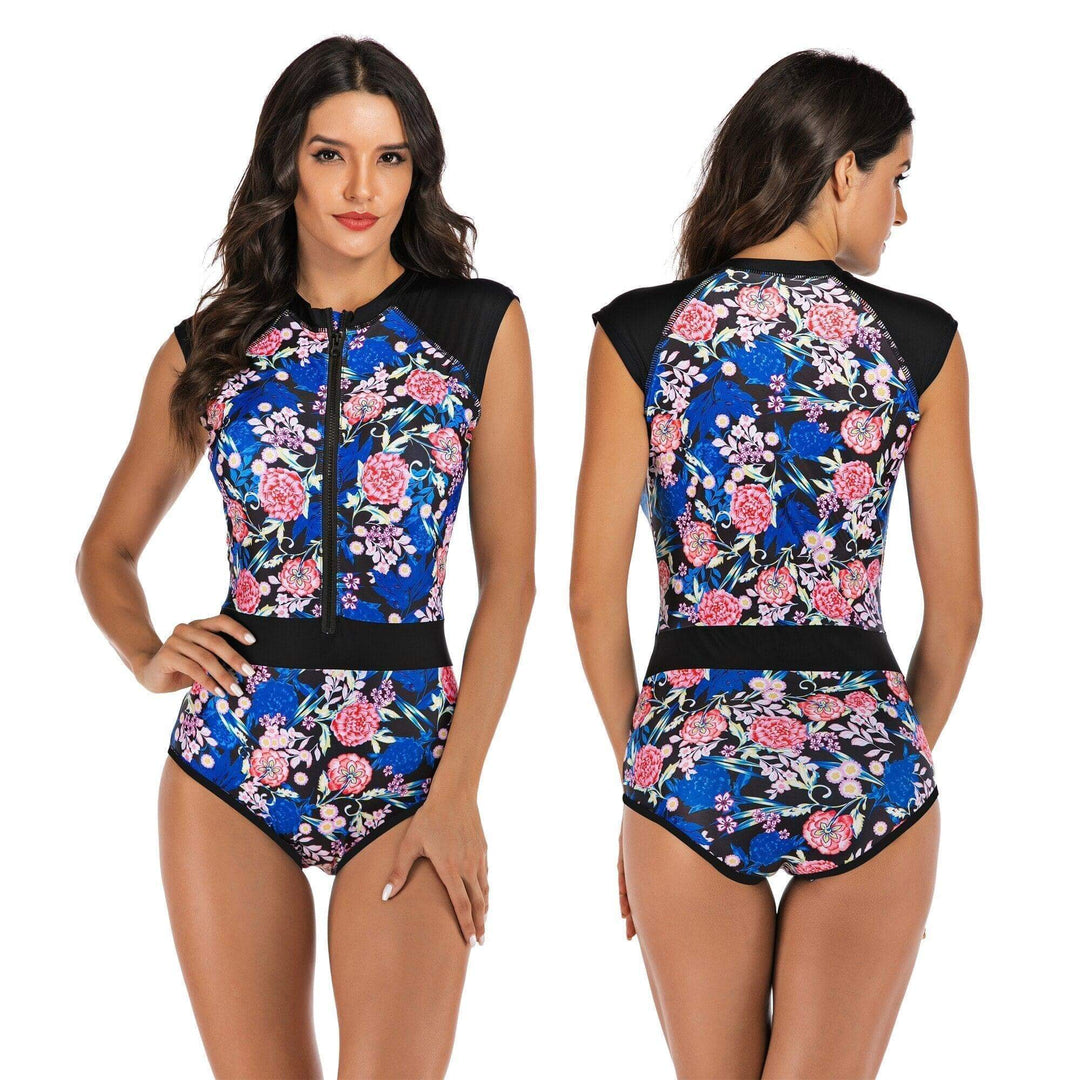 Performance women's one-piece swimsuit, designed for swimming, surfing & active water sports.