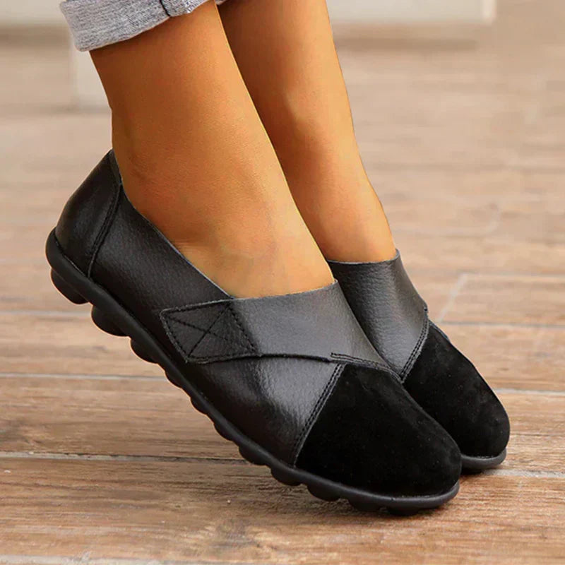 Women's stitched comfort slip-on flats, perfect for everyday casual wear.