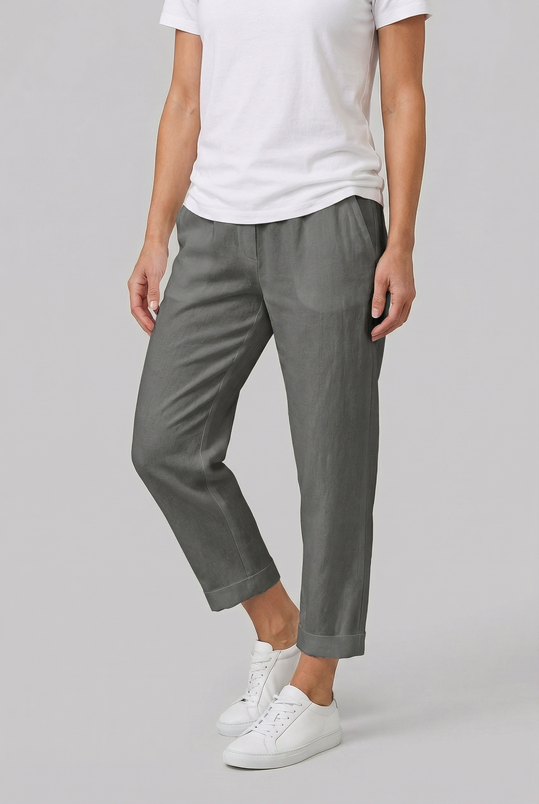 Fashionable lightweight summer trousers with a comfortable relaxed fit.