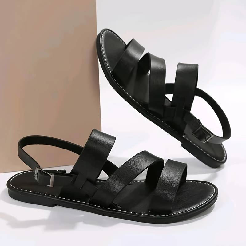 Versatile women's flat sandals, ideal for everyday wear, beach trips, and vacation.
