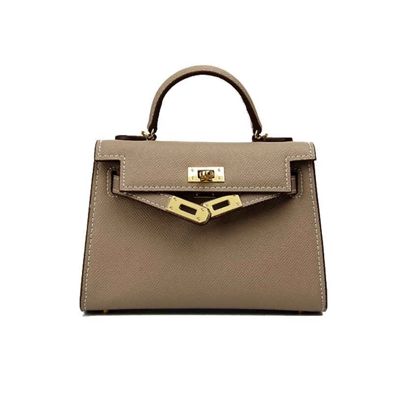 Sophisticated evening bag for women, featuring a structured form, top handle, and luxurious gold lock.