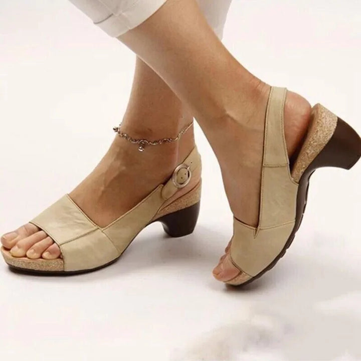 Women's stylish block heel slingback sandals, perfect for summer dress shoes & comfort.