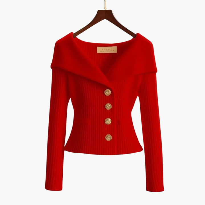 Versatile women's button-up cardigan. Stylish long sleeve knit top, ideal for fall casual chic.
