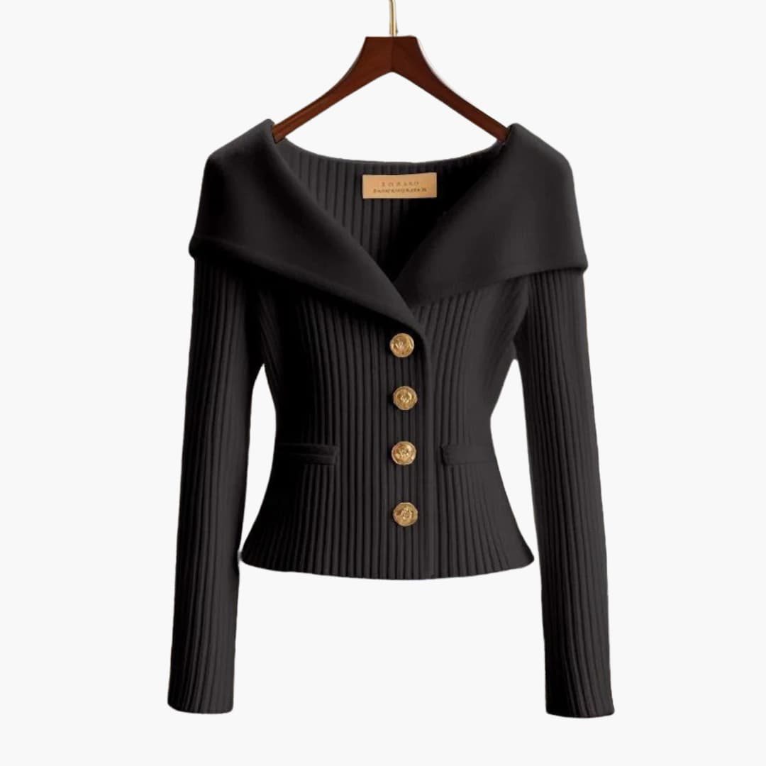 Effortlessly stylish women's button-up cardigan. Cozy long sleeve sweater for everyday elegant wear.