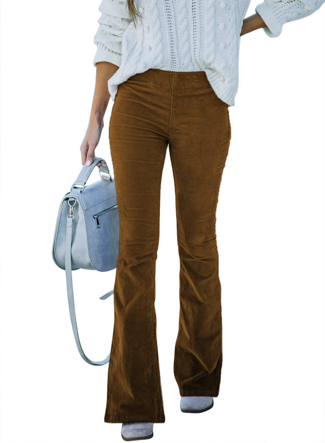 Ladies' chic flared bottoms, comfortable high-waist design perfect for everyday fashion.