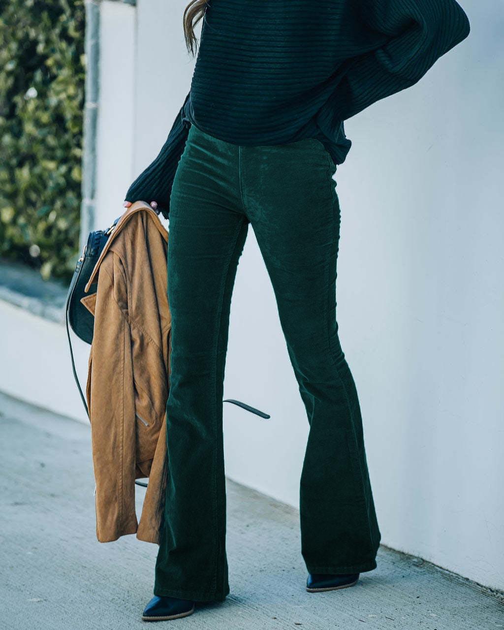 Chic ladies' flared pants for women, versatile high-waist design for dressy casual comfort.