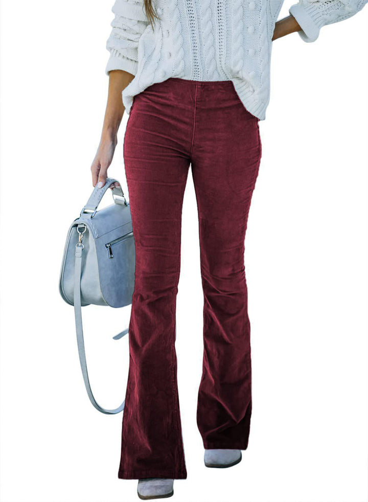 Modern women's fashion pants with a stylish flared leg, ensuring comfort and elegance.