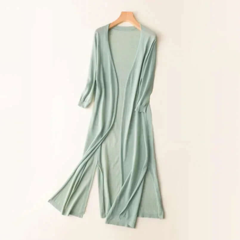 Cozy women's long cardigan sweater, ideal for stylish fall fashion and comfortable outerwear.