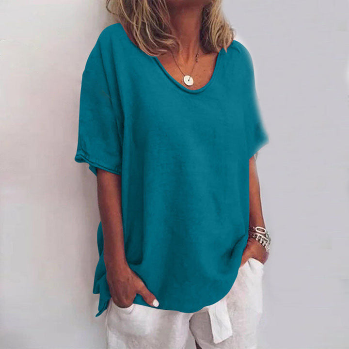 Work to weekend women's stylish loose blouse, comfortable with flattering tummy coverage.