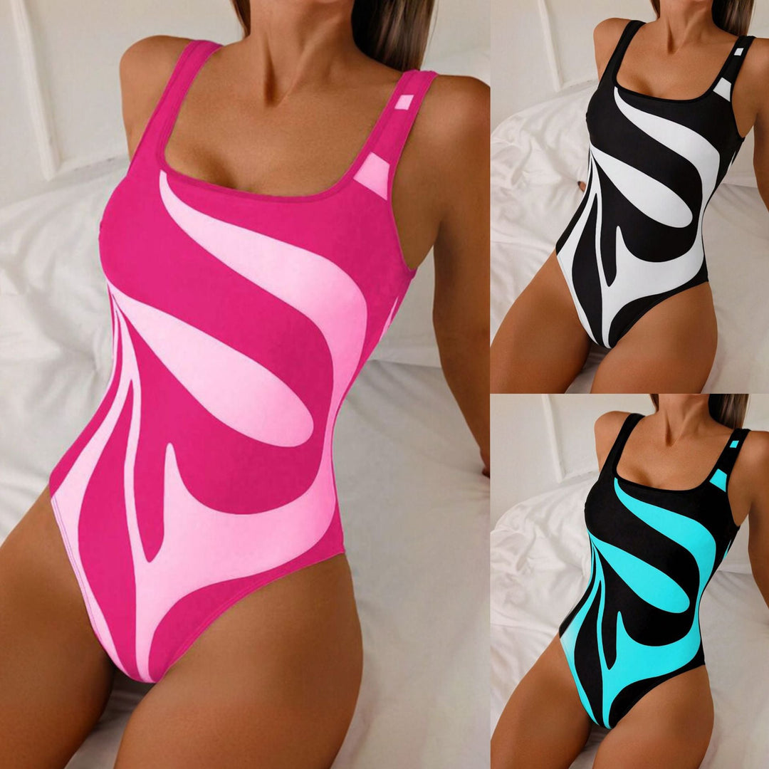 Women's stylish one-piece swimsuit, perfect for beach & pool. Flattering fit, trendy summer fashion swimwear.