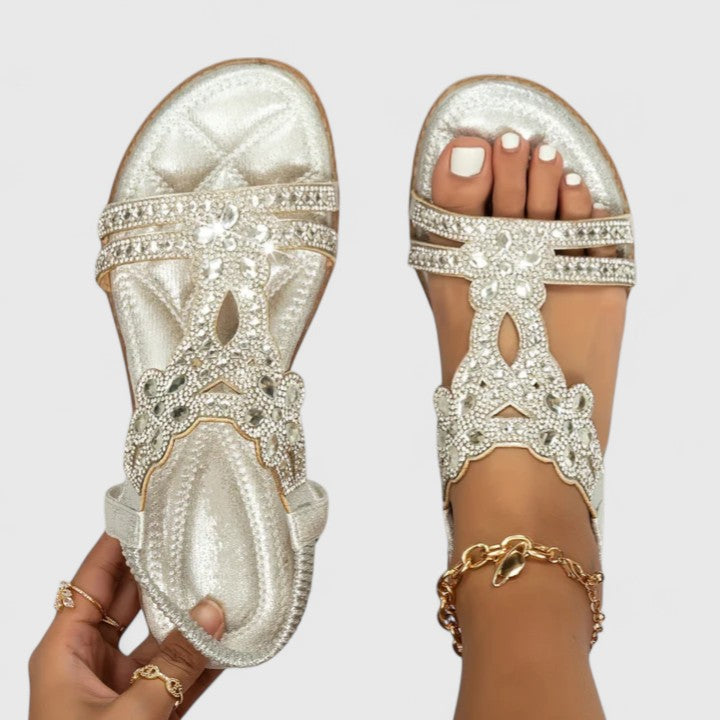 Comfortable women's orthopedic beaded sandals, perfect for stylish summer casual wear & foot support.