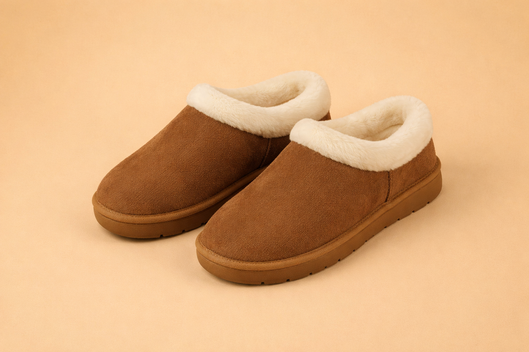 Ladies' casual slip-on winter boots, combining style and protection from snow.