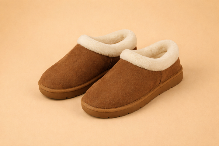 Ladies' casual slip-on winter boots, combining style and protection from snow.