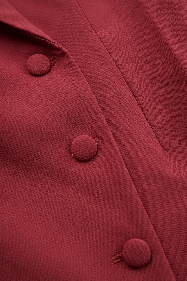 Chic & versatile women's V-neck midi blazer dress, tailored for both formal & party wear.