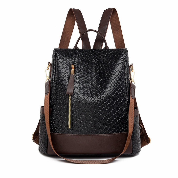 Comfortable carry bag for women: a fashionable anti-theft backpack in sleek vegan leather.