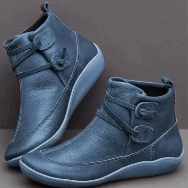 Comfortable women's ankle boots with strong arch support for all-day wear. Durable, stylish winter casual boots.