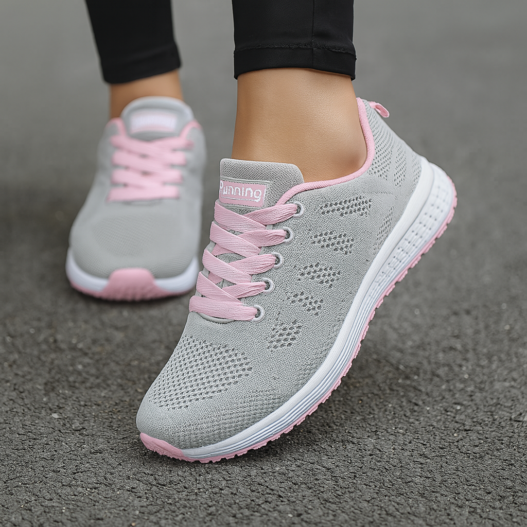 Comfortable women's walking shoes with shock absorption & arch support for balance. Great for daily wear & active women.