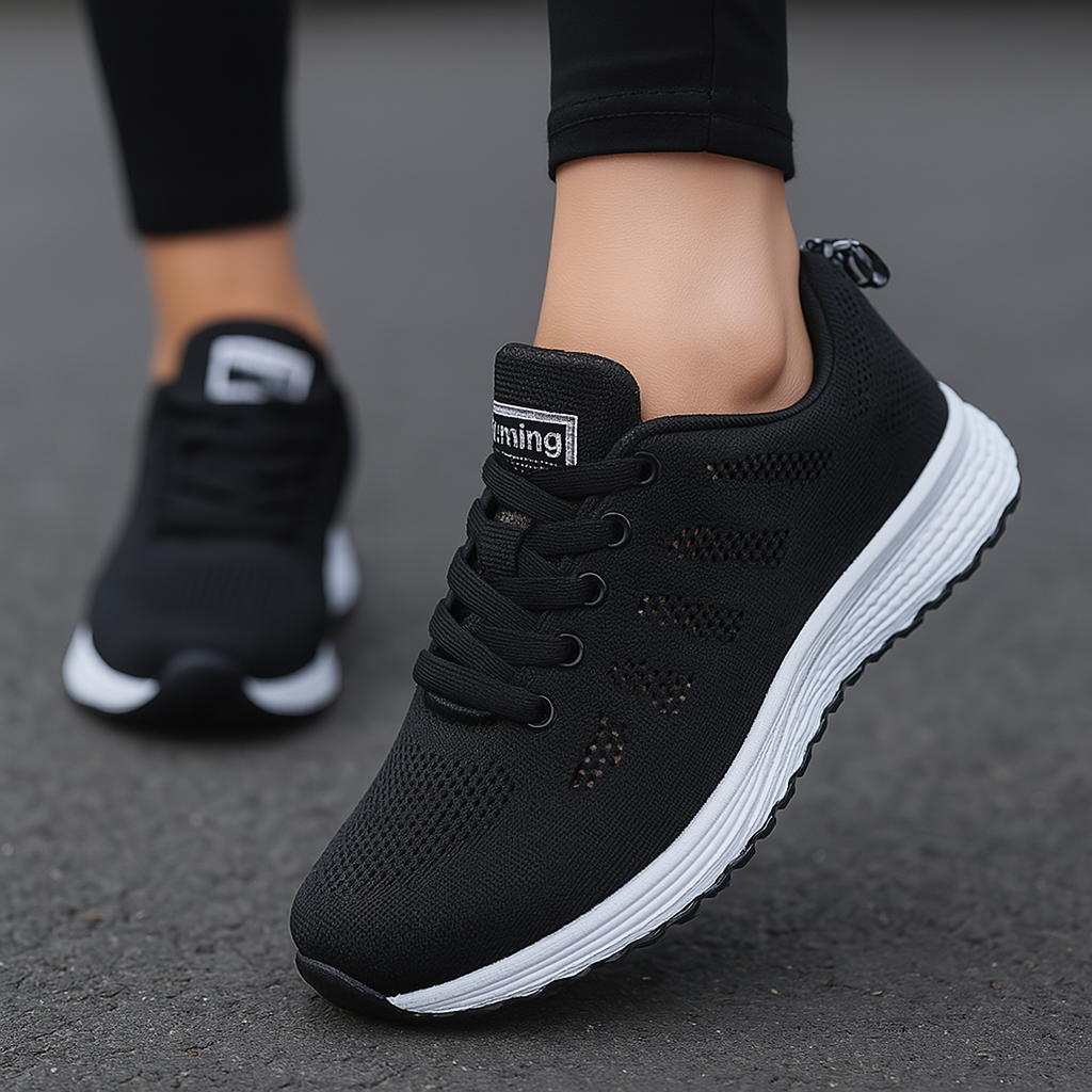 Active women's supportive walking shoes with arch support for improved balance & stability. Comfortable athletic sneakers.