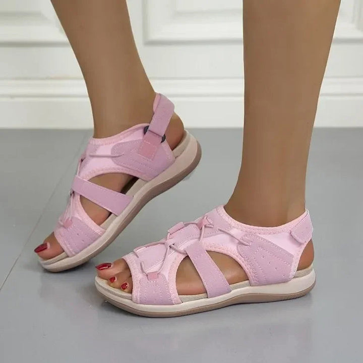 Casual women's comfort sandals, built for walking and strong arch support.