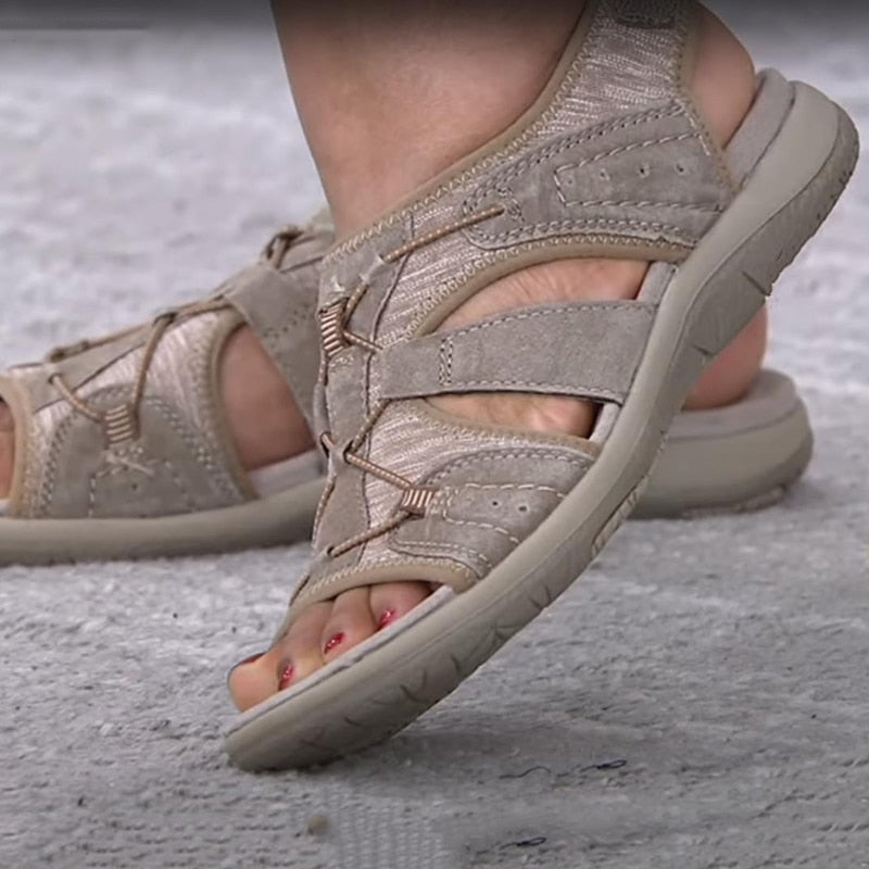 Women's sandals with premium arch support for all-day comfortable walking.