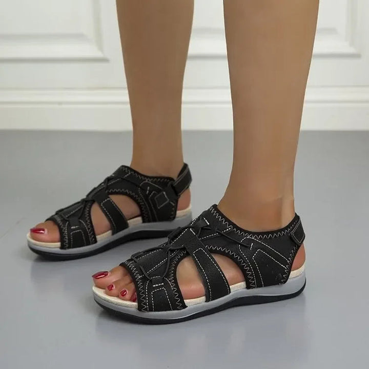 Women's walking sandals with superior arch support for active lifestyles.