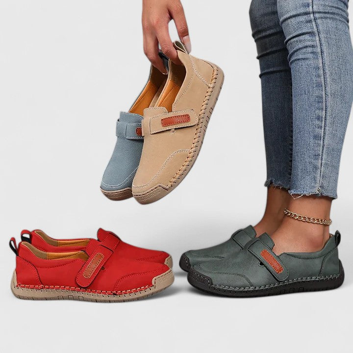 Casual women's orthopaedic slip-ons, offering versatile style & essential foot support.