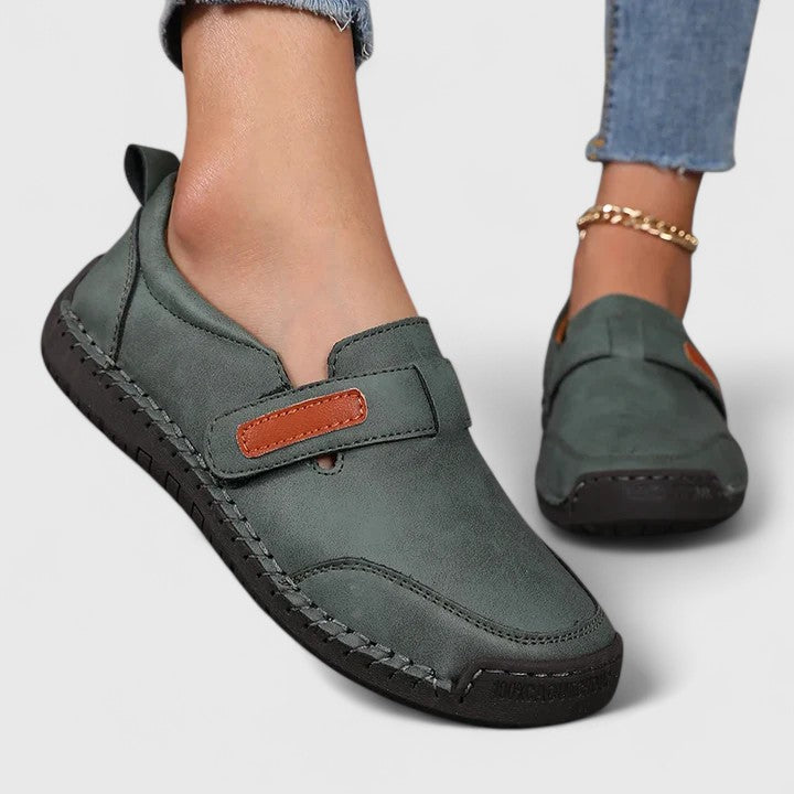 Supportive women's slip-on shoes with orthopaedic features for optimal foot health & comfort.