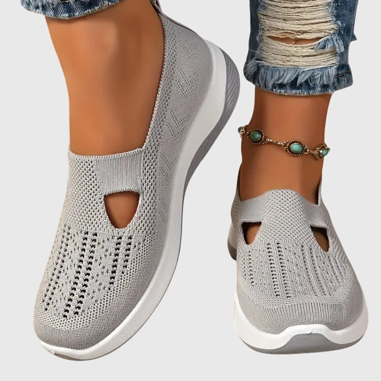 Comfortable women's orthopaedic walking shoes with arch support for everyday wear & active use.