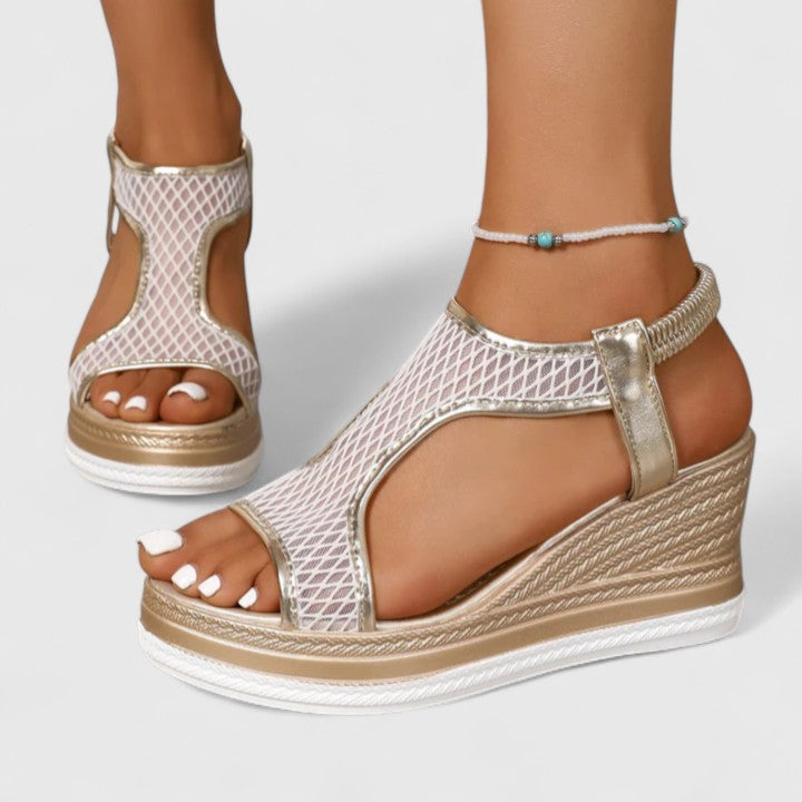 Summer-ready orthopaedic wedge sandals for women, offering superior comfort & slip resistance.