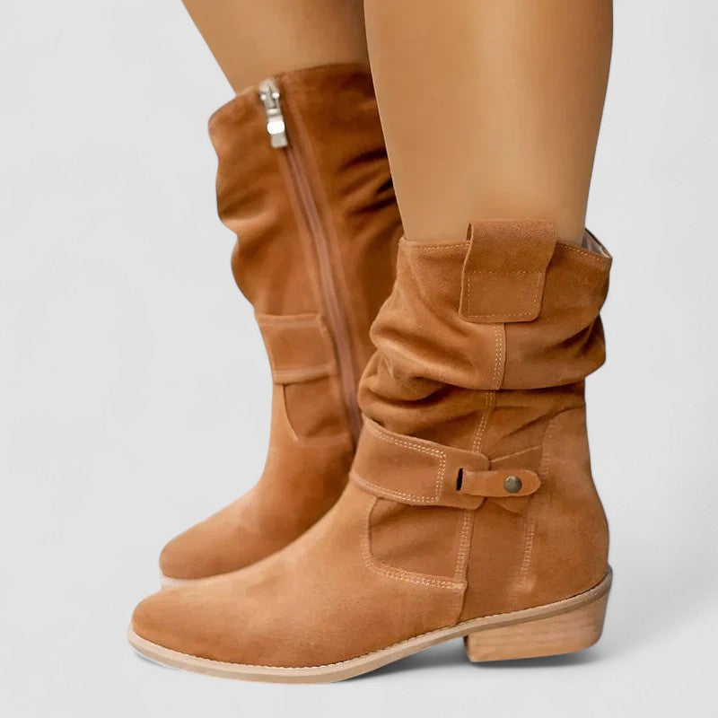 Chic women's supportive ankle boots, merging orthopedic comfort with casual fall fashion.