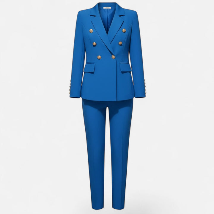 Modern tailored workwear suit for women in beige
