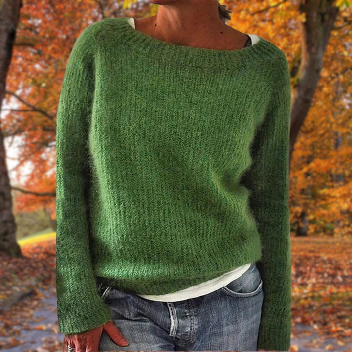 Women's Timeless Comfort Knit Sweater. Cozy, classic, versatile for autumn & winter everyday style.