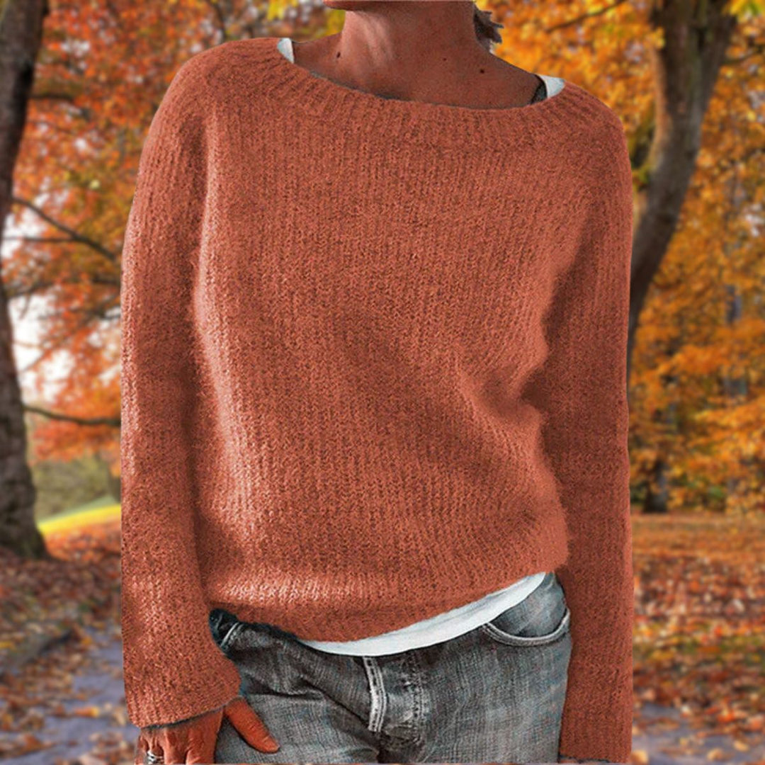 Autumn/winter women's classic knit sweater. Enjoy cozy comfort & relaxed fit for any stylish outfit.
