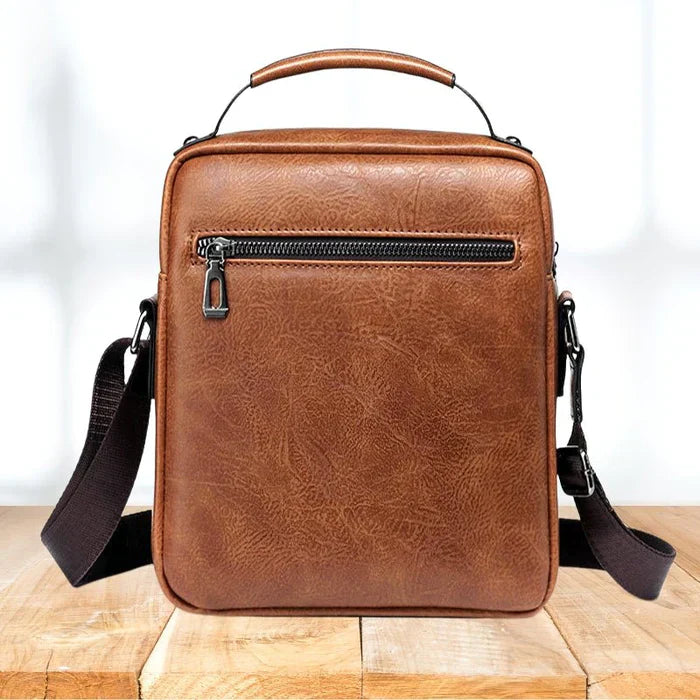 Front view of a versatile women's leather handbag, perfect for everyday luxury.
