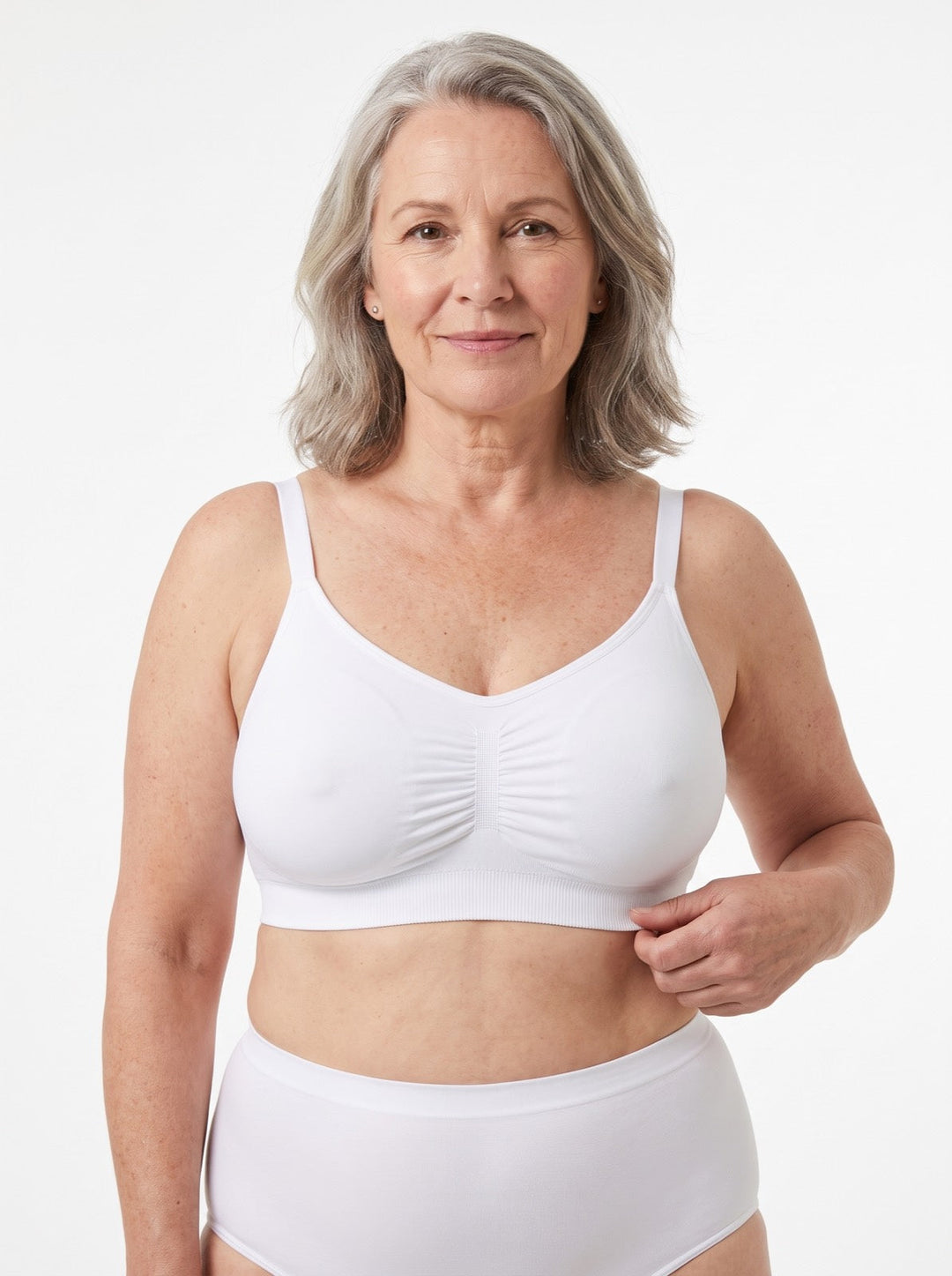 Experience all-day comfort with this unpadded, wire-free, seamless bra for women, perfect for daily wear.