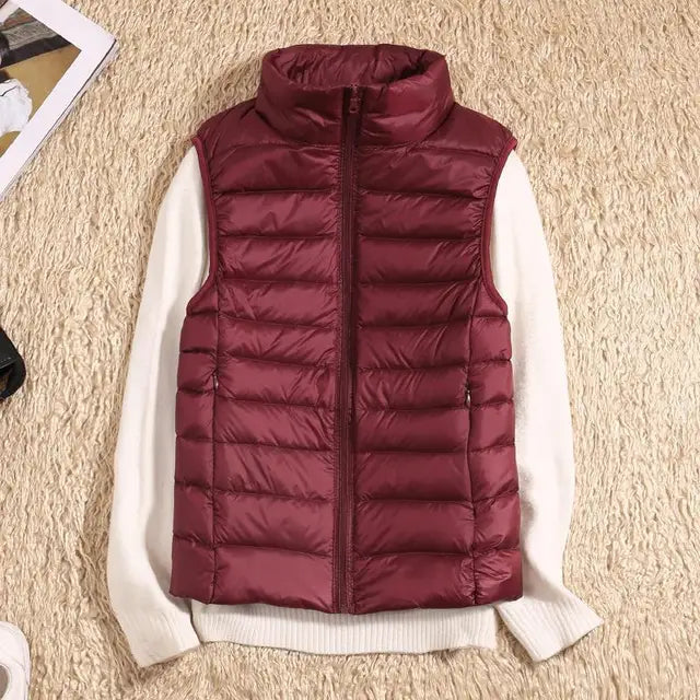 Lightweight women's vest, warm & versatile for everyday autumn & winter layering.