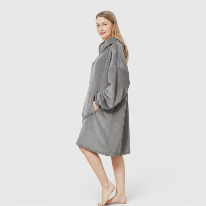 Women's ultra soft hoodie blanket, the ultimate cozy lounge wear for relaxing moments.