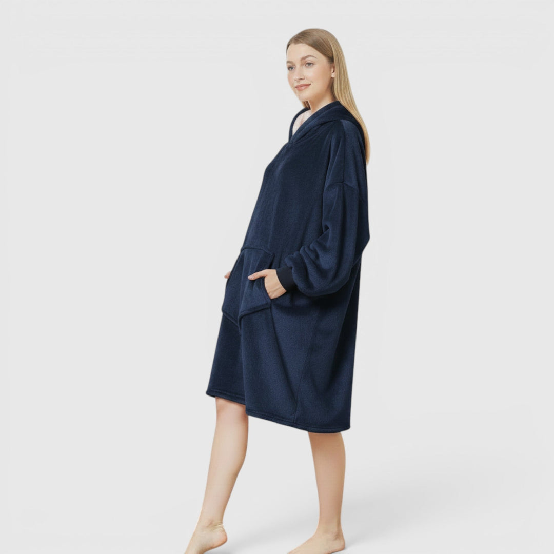 Oversized women's hoodie blanket, ultra soft & plush for ultimate cozy comfort at home.