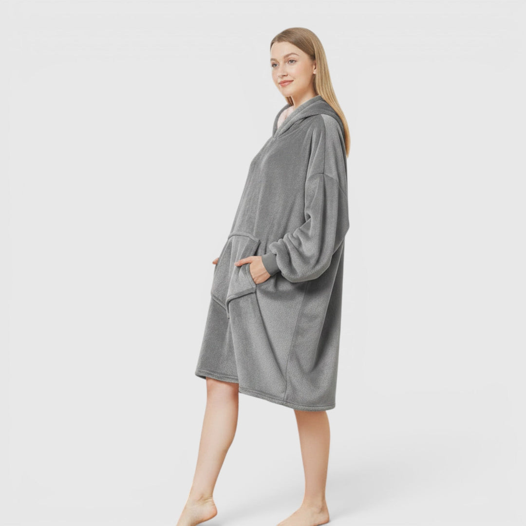 Plush, ultra soft women's hoodie blanket. Wearable design for cozy comfort & warmth at home.