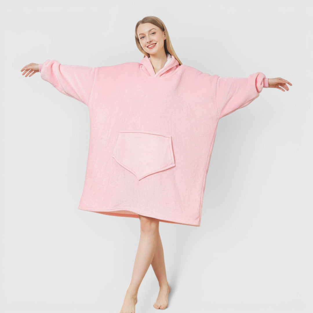 Women's ultra soft hoodie blanket for ultimate cozy comfort. Perfect for chilly evenings at home.