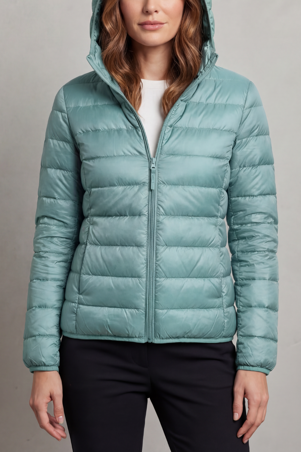 Women's go-to ultralight packable hooded puffer, versatile lightweight outerwear for any season.