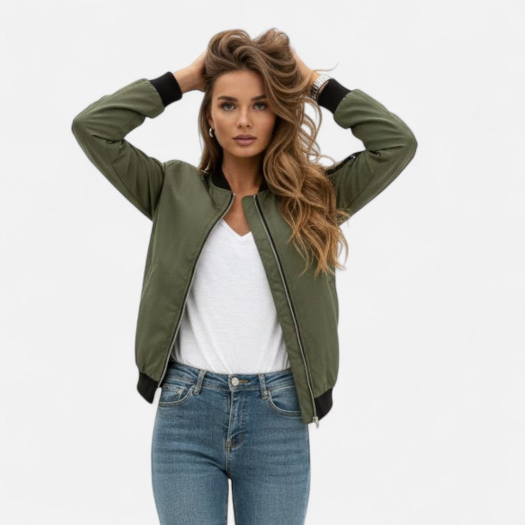Comfortable and trendy women's bomber jacket for casual outings