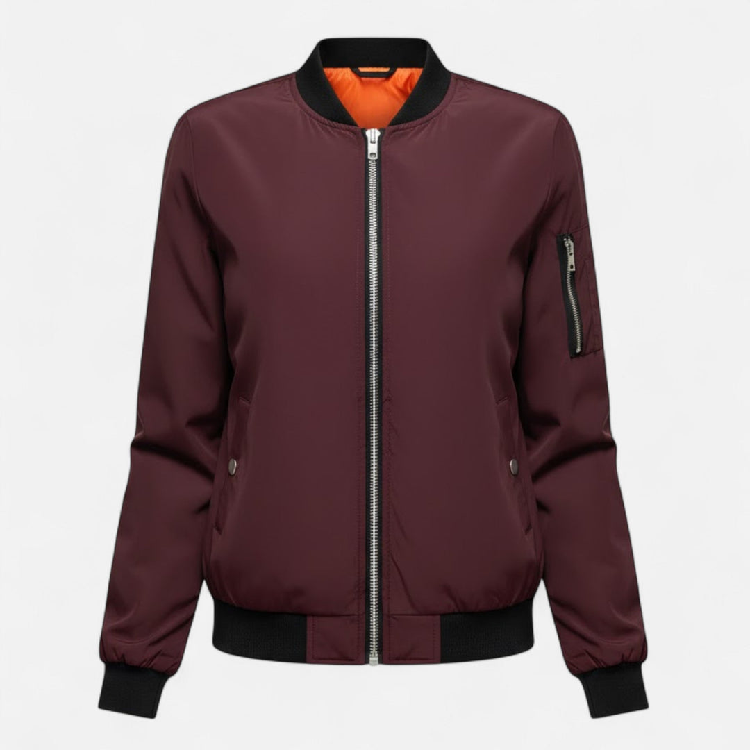 Lightweight solid color zip jacket, essential fall fashion piece