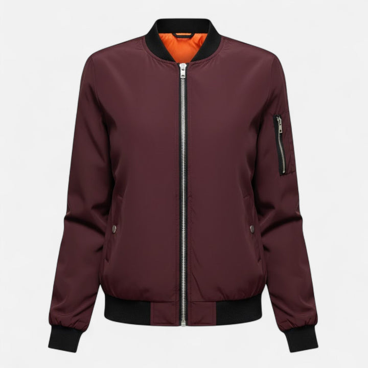 Lightweight solid color zip jacket, essential fall fashion piece