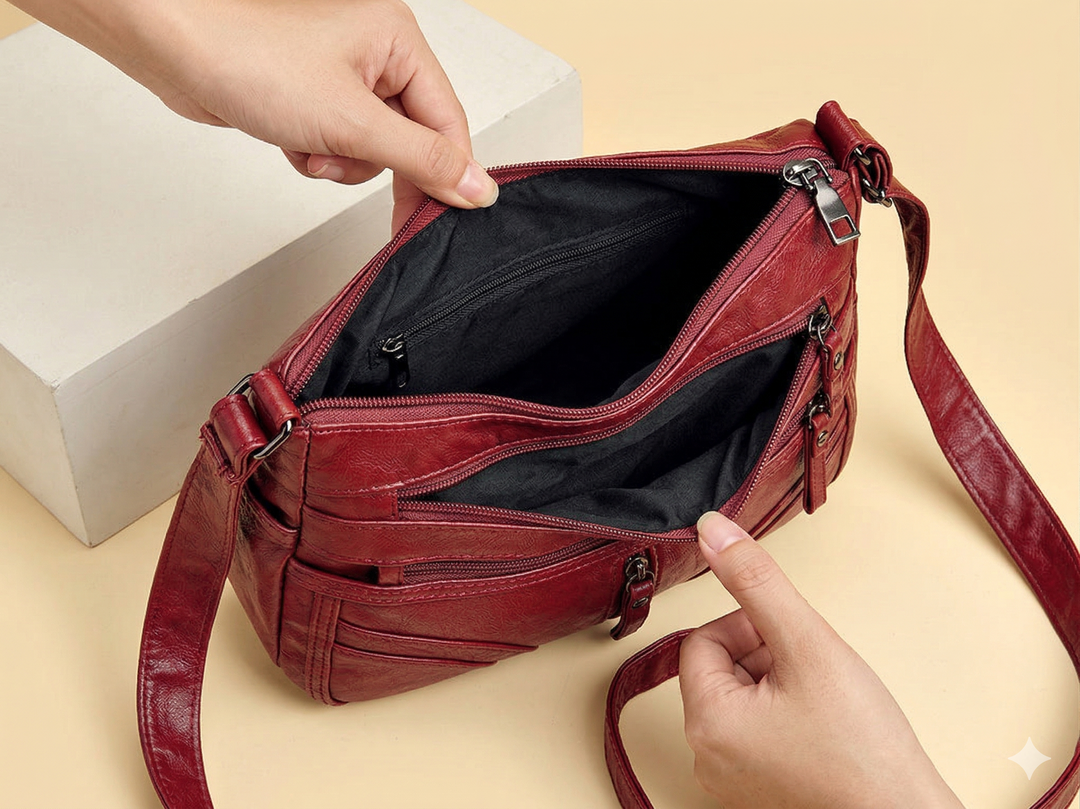 Versatile women's everyday shoulder bag. Vintage design, relaxed fit, can be worn crossbody.