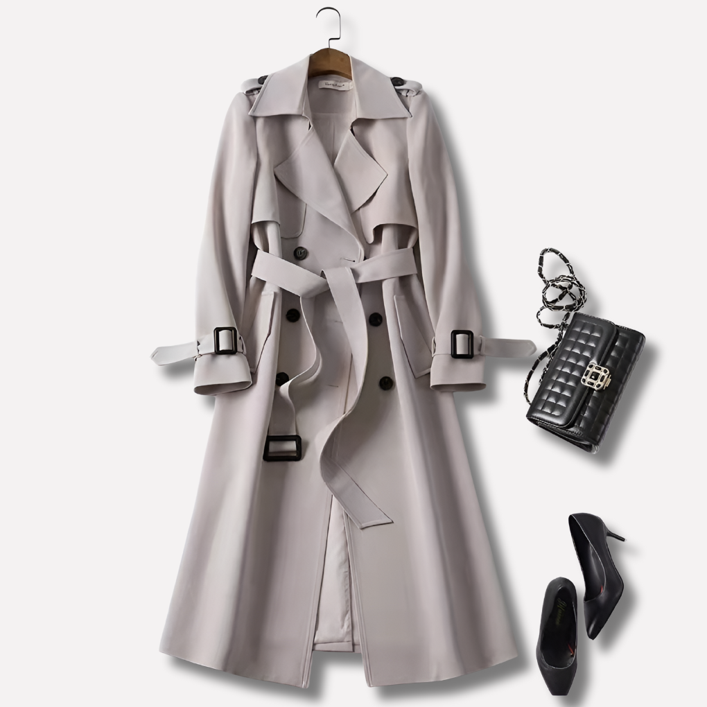 Stylish women's outerwear, a vintage-inspired trench coat for a layered look