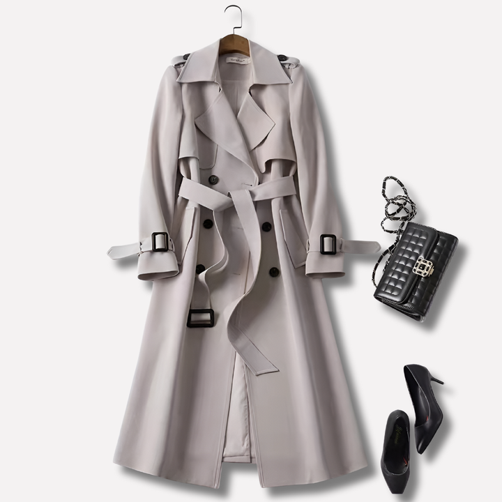 Stylish women's outerwear, a vintage-inspired trench coat for a layered look