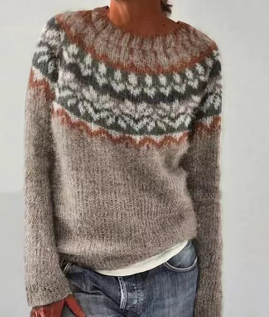 Soft & cozy women's winter sweater. Vintage chunky knit pullover, perfect for everyday warmth & style.