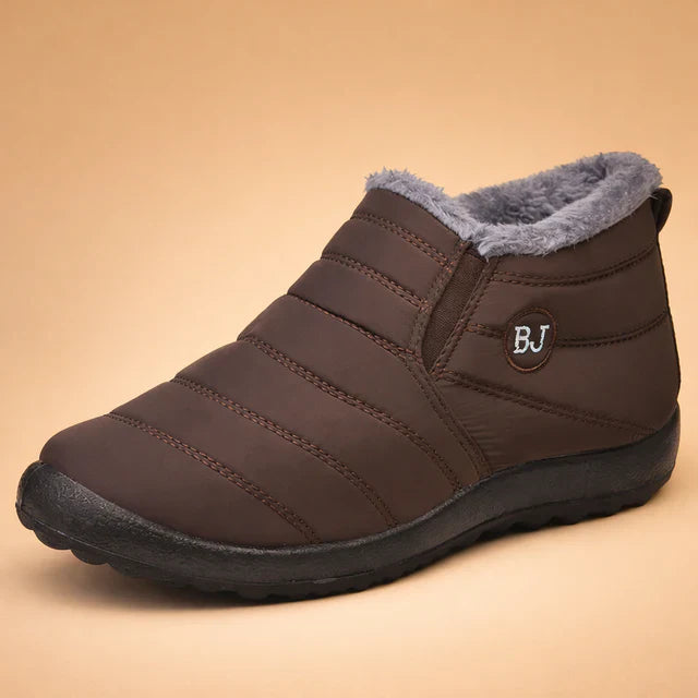 Cozy waterproof snow boots for women, perfect for winter activities.